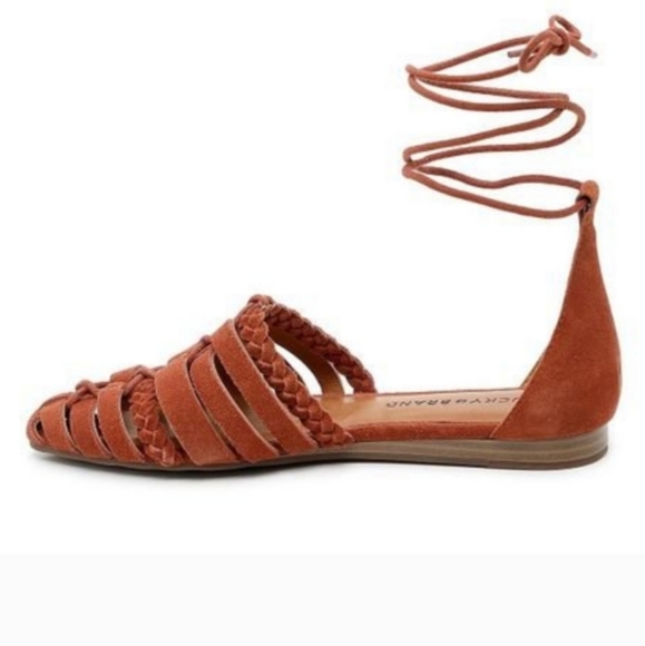 Leather (Suede) Tie-Up Lucky Brand Sandals Size 8 - Picture 2 of 10